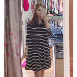 váy Baby doll kẻ ngang 3 màu