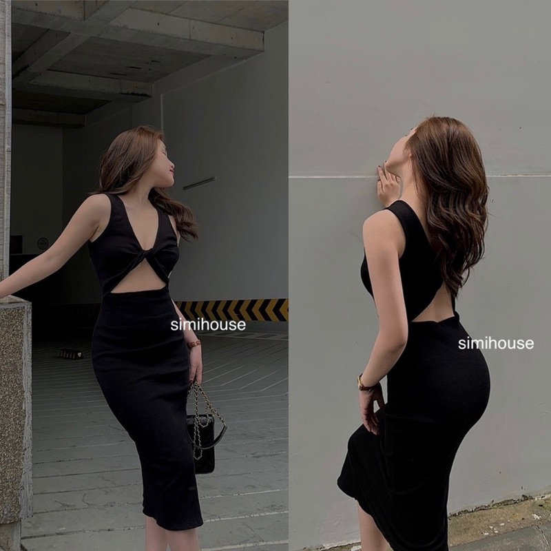 ĐẦM BODY XOẮN NGỰC 2 KIỂU / VÁY BODY DÁNG DÀI XẺ TÀ