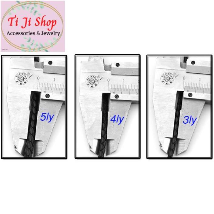 DÂY CHUYỀN ĐEN  LY DA XỊN KHÓA INOX DN