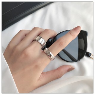 < HOT TREND> NHẪN BẠC TRƠN NAM NỮ UNISEX SIÊU THỜI TRANG & CÁ TÍNH - 1CARA