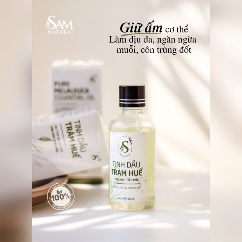 Tinh dầu tràm nguyên chất - Sam Natural (có giấy tờ kiểm định)