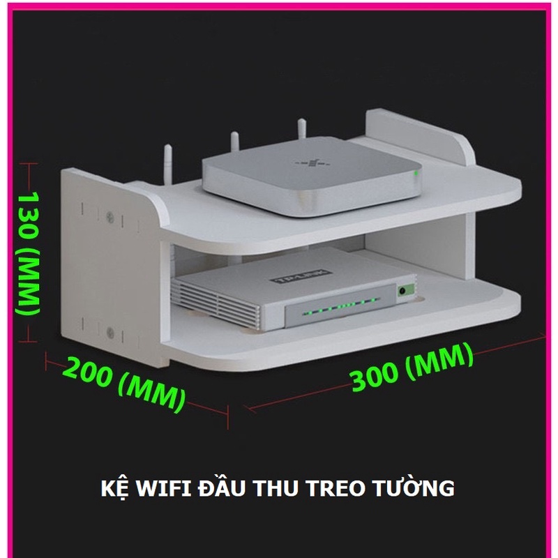 Kệ wifi 2 tầng treo tường kiểu mới  + BẢO HÀNH 1 Đổi 1
