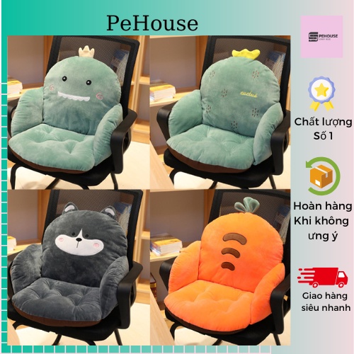 Đệm lót ghế văn phòng vải bông nhung PEHOUSE,Đệm ngồi ghế đa năng nhiều màu sắc thích hợp cho văn phòng oto và gia đình