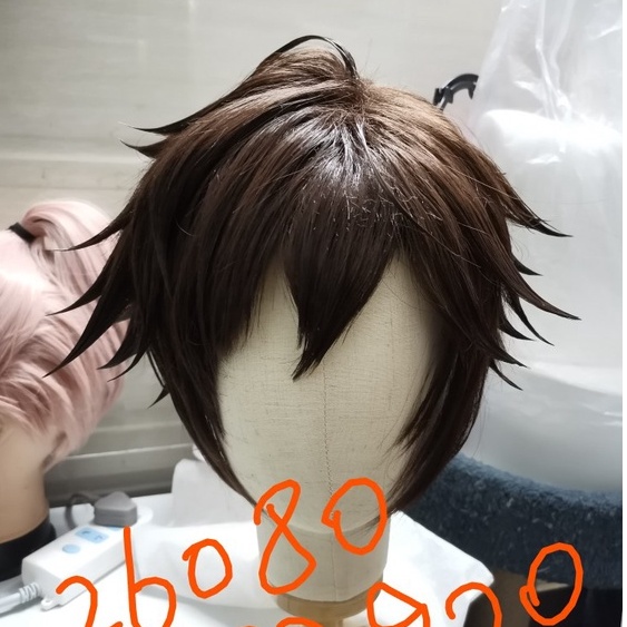 Wig/tóc giả cơ bản nam xù cosplay trắng đen bạc xám vàng nâu