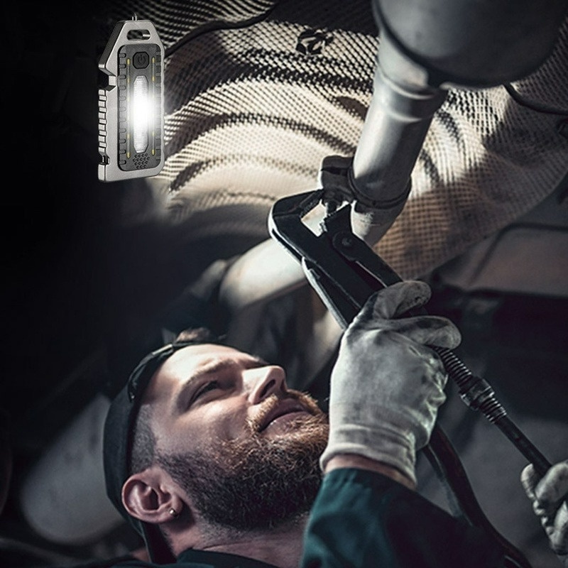 Đèn LED COB Mini Chống Thấm Nước Đa Năng Kèm Móc Khóa Tiện Dụng Cho Leo Núi / Cắm Trại