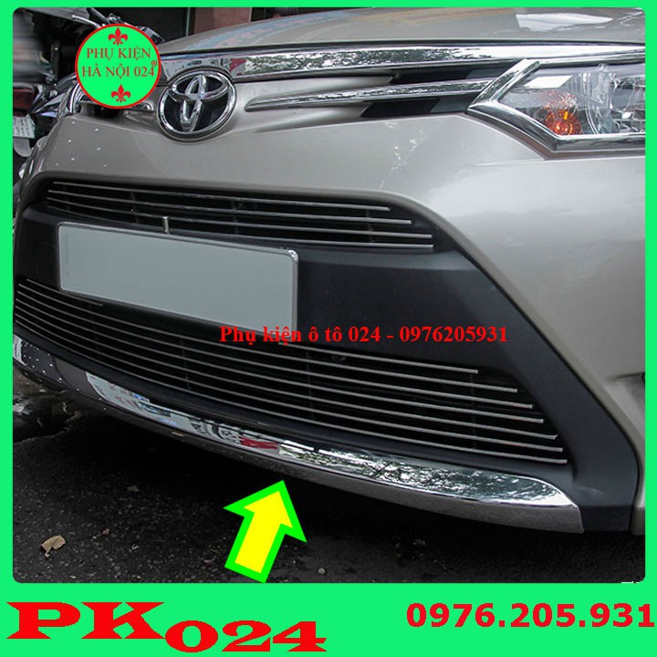 Ốp cản trước Vios 2014-2017 mạ crom trang trí chống trầy bảo vệ xe