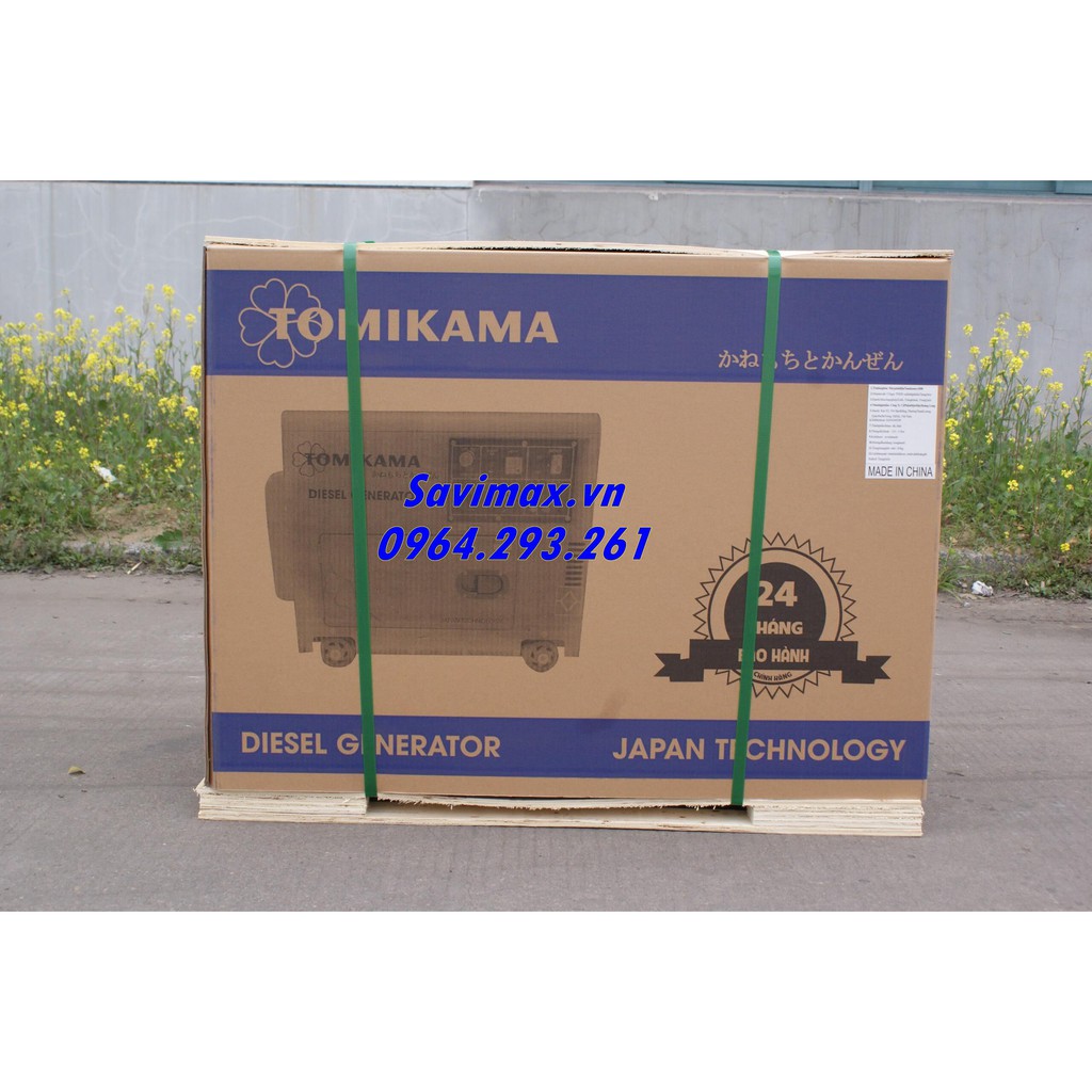 Máy phát điện 1 pha TOMIKAMA 5kw, model HLC - 6500