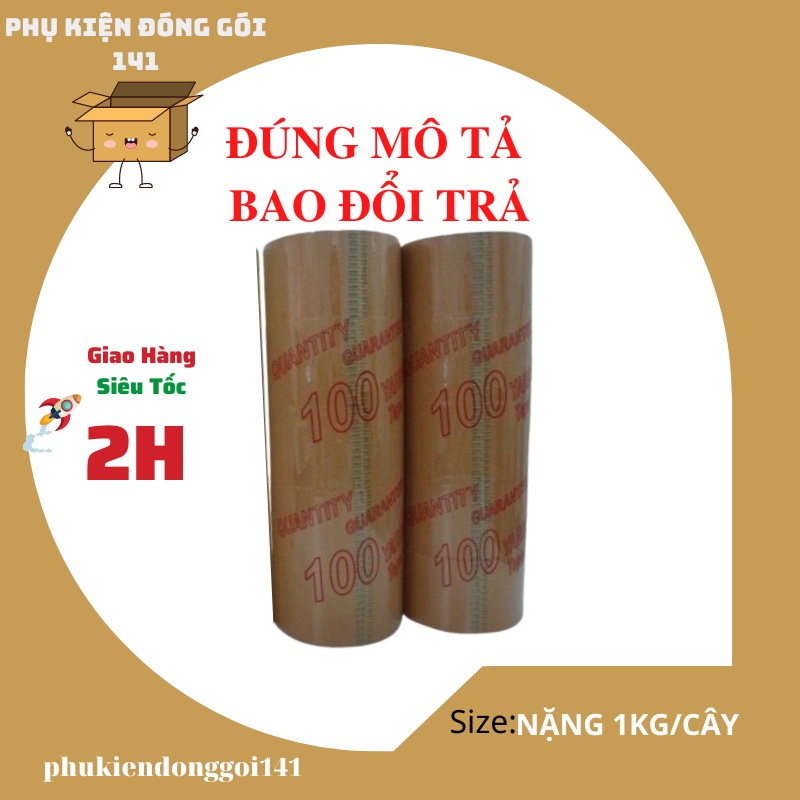 Băng keo trong, đục, nặng 1kg, gồm 6 cuộn