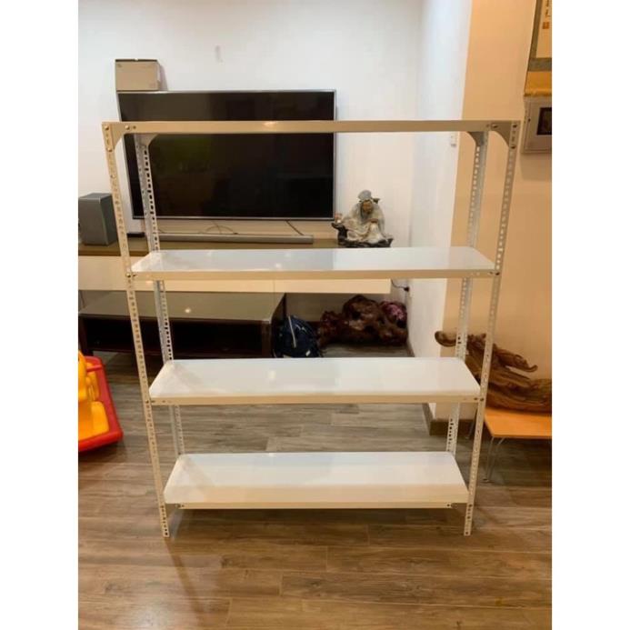 Kệ Sắt V Lỗ 4 Tầng Dài 1m2 x Rộng 0,4m x Cao 1,5m Đa Năng Lắp Ghép Để Đồ