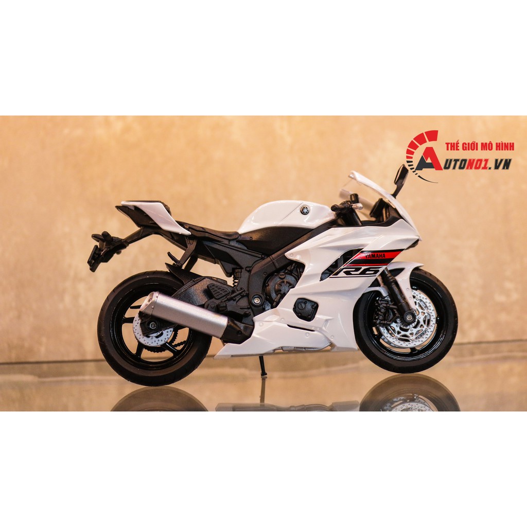 MÔ HÌNH XE YAMAHA YZF R6 2020 WHITE 1:12 WELLY 7495