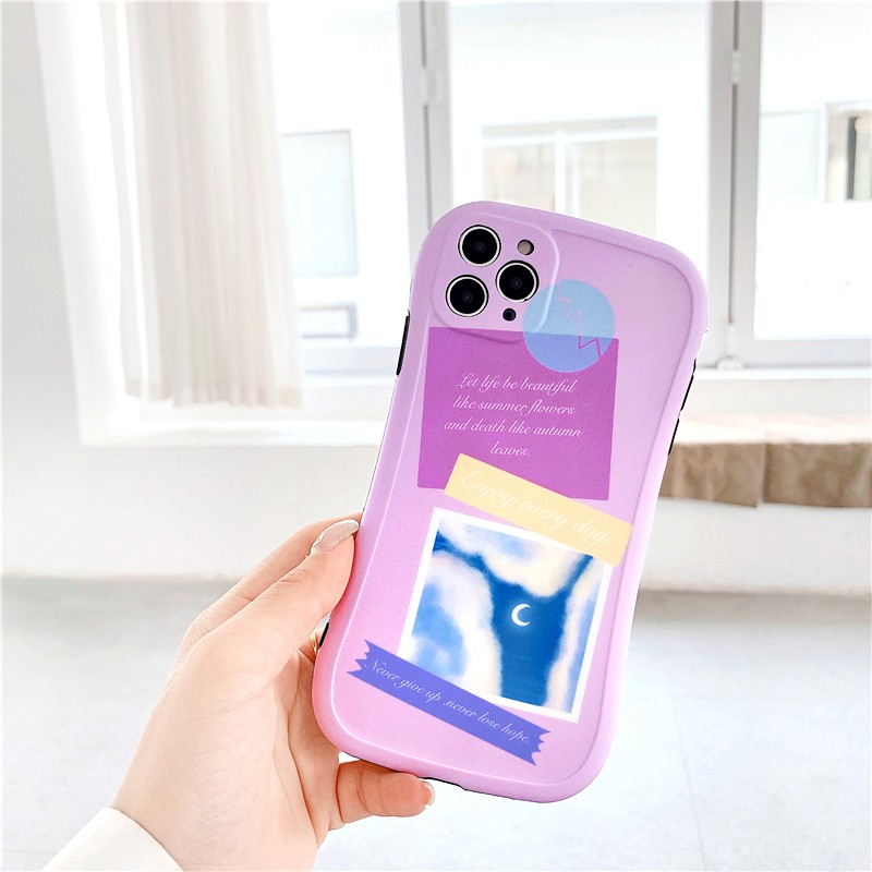 Ốp lưng iphone Purple Letter IMD viền cong dày dặn 5/5s/6/6plus/6s/6splus/7/7plus/8/8plus/x/xs/11/12/pro/max/plus/promax | BigBuy360 - bigbuy360.vn