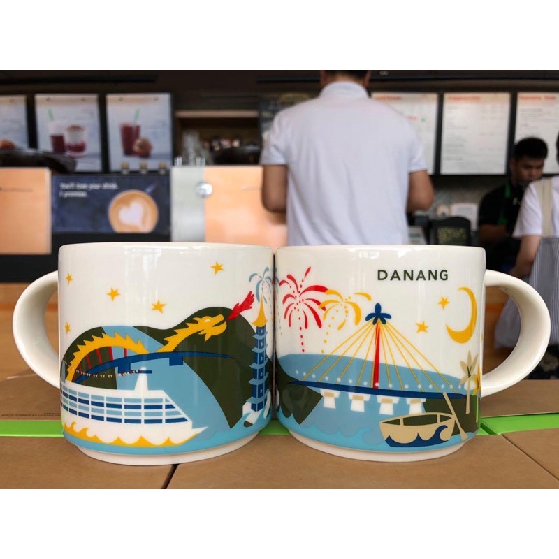 Cốc sứ Starbucks You Are Here 16oz 473ML