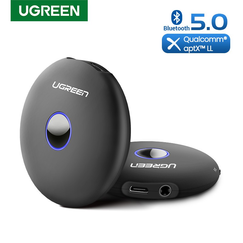 Bluetooth 5.0 thiết bị thu phát âm thanh Cao Cấp Ugreen CM108(APTX 2 in 1, có PIN)