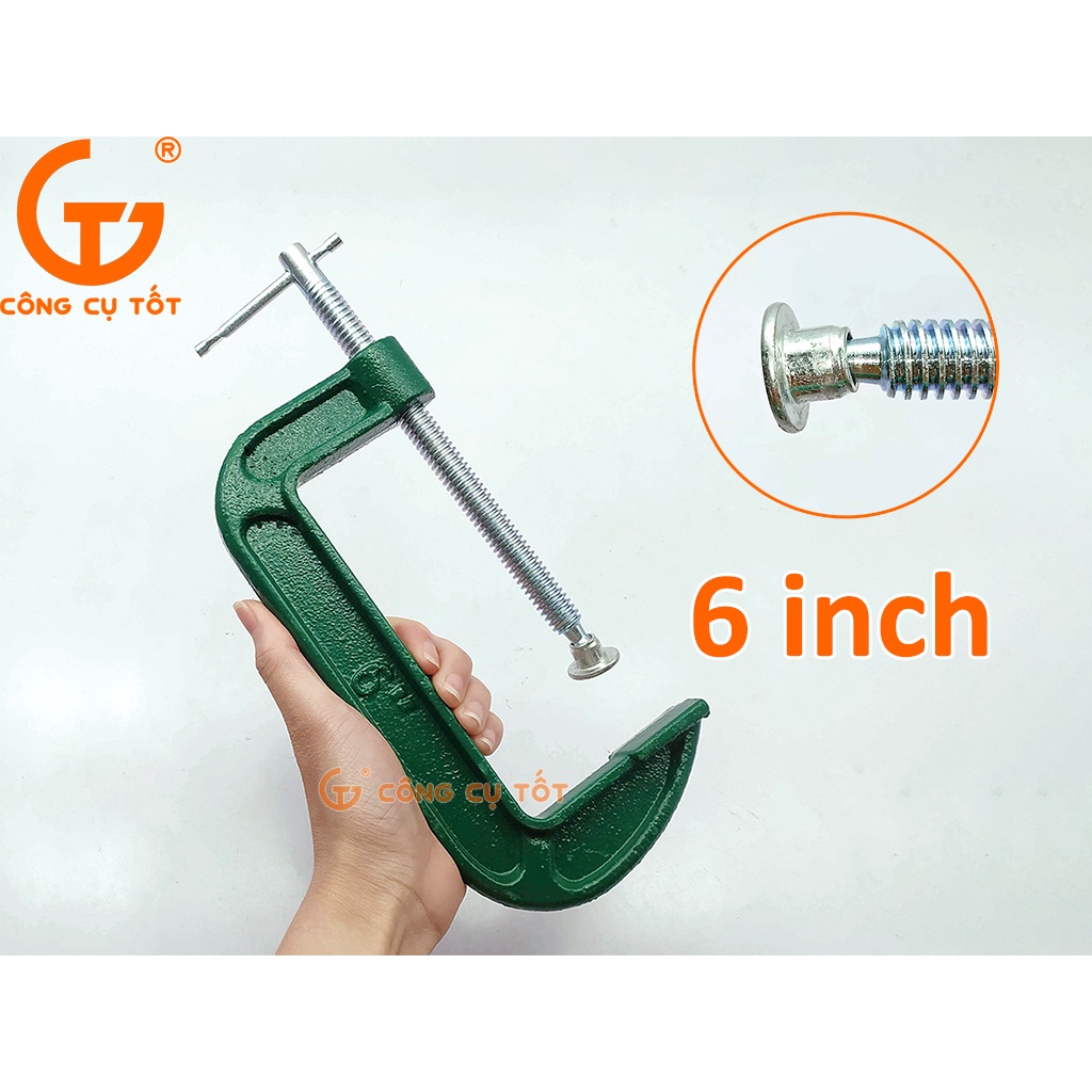 Vam gang chữ C màu xanh lá 6 inch