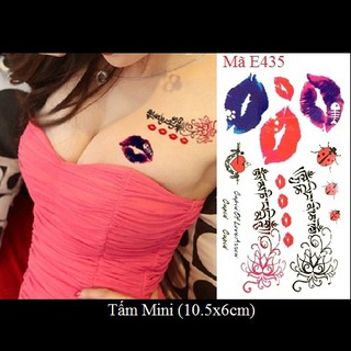 Xăm dán Tattoo đôi môi B435