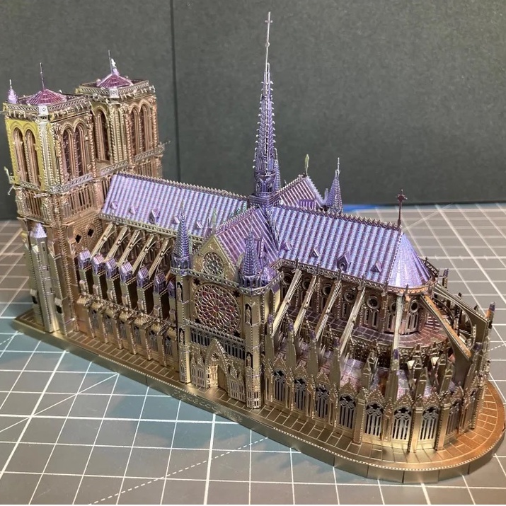 Mô Hình Kim Loại Lắp Ráp 3D Piececool Nhà Thờ Đức Bà Paris Notre Dame Cathedral