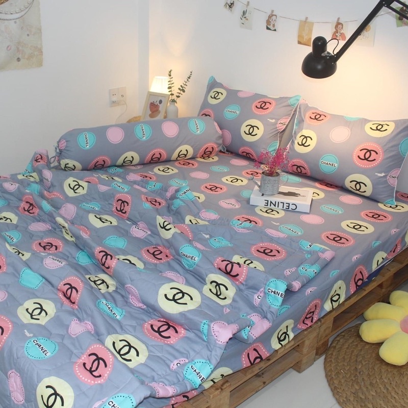 Drap Thắng lợi cao cấp cotton 100% ( chuẩn logo) mẫu CHANEL HỒNG | BigBuy360 - bigbuy360.vn