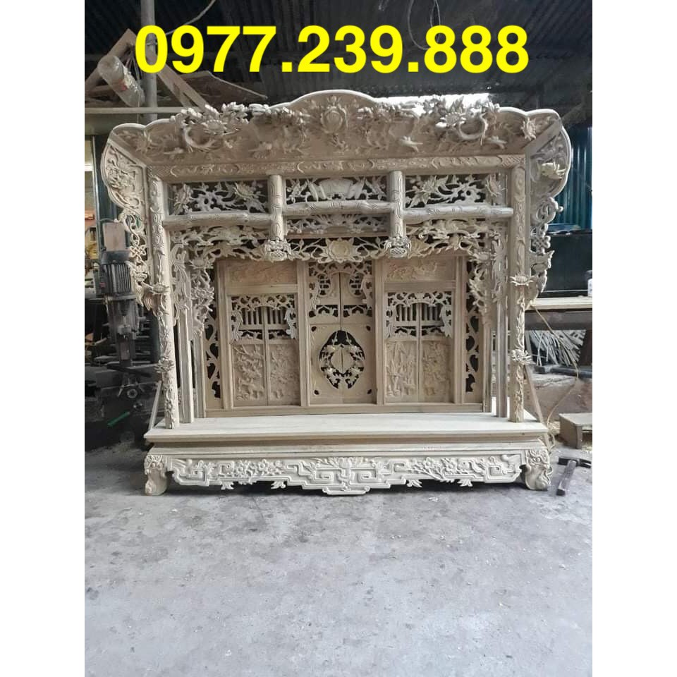 Khám thờ bằng gỗ mít 117cm