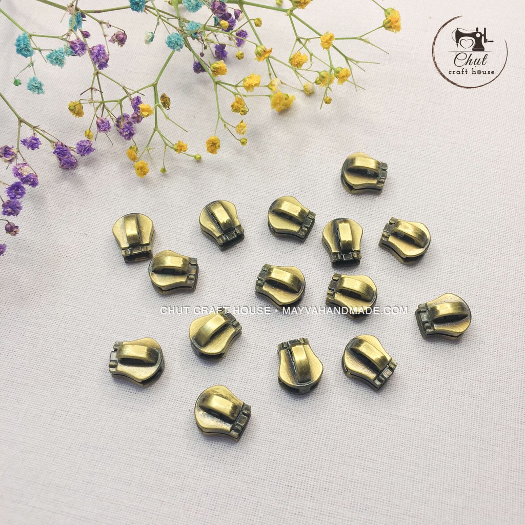 Đầu khóa đồng số 5 (không tay) dùng cho túi xách, balo, đồ handmade