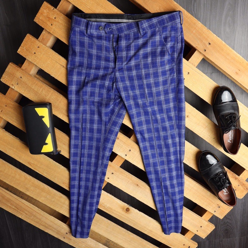 Quần Tây Âu Nam Kẻ Caro Công Sở Phong Cách Hàn Lên Dáng đẹp (Hình chụp Thật) | BigBuy360 - bigbuy360.vn