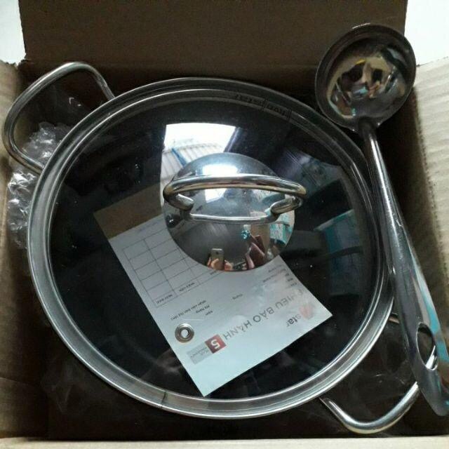 Nồi Fivestar Inox 304 phủ men chống dính 3 lớp đáy 20cm FSN20IN005 ( tốt cho sức khỏe) BẢO HÀNH 2 NĂM