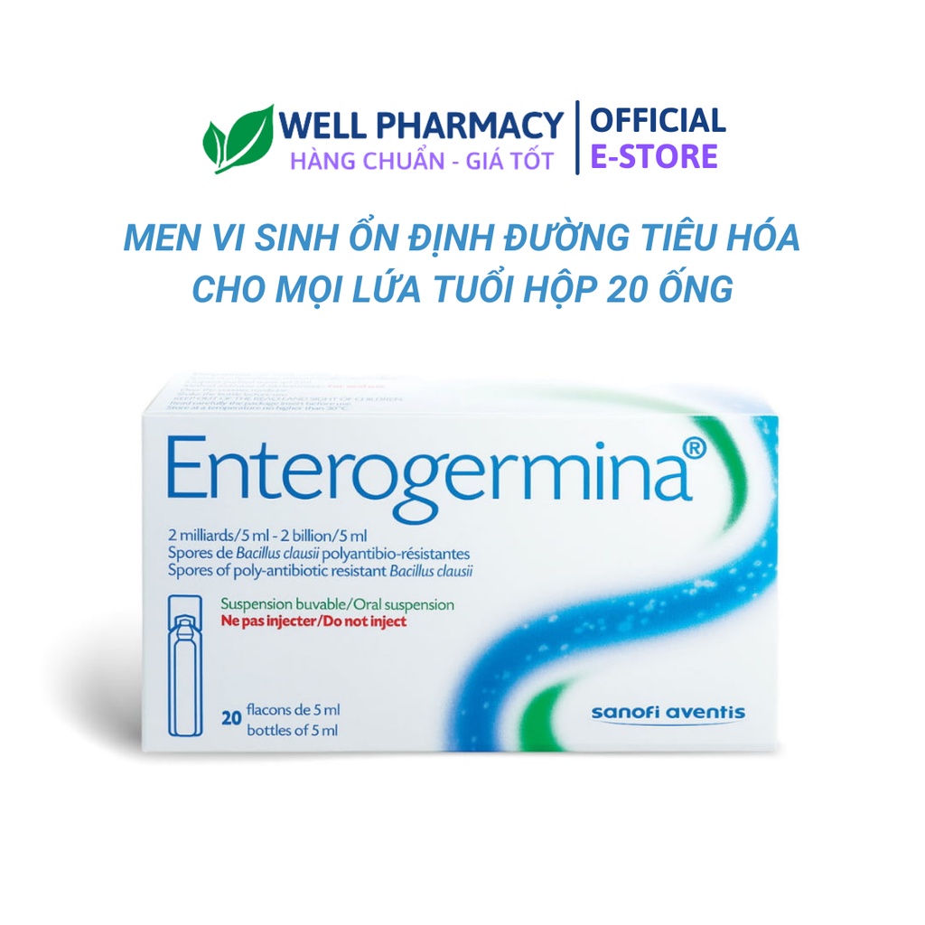 ENTEROGERMINA HỘP 20 ống-ỔN ĐỊNH HỆ TIÊU HOÁ CHO CÁC LỨA TUỔI