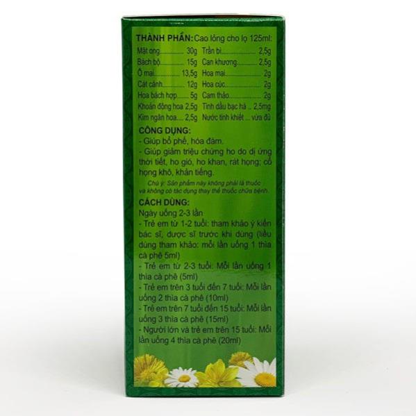 Siro ho An Khái Hoa – Hỗ trợ bổ phế, giảm ho (lọ 125ml)