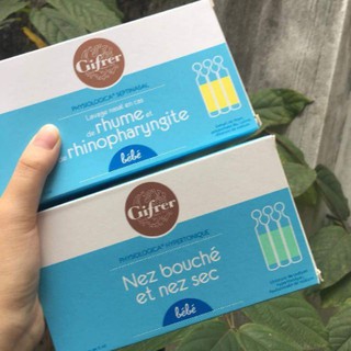 Vỉ 10 tép nước muối sinh lý Gifrer (Tép xanh/tép vàng/tép hồng)