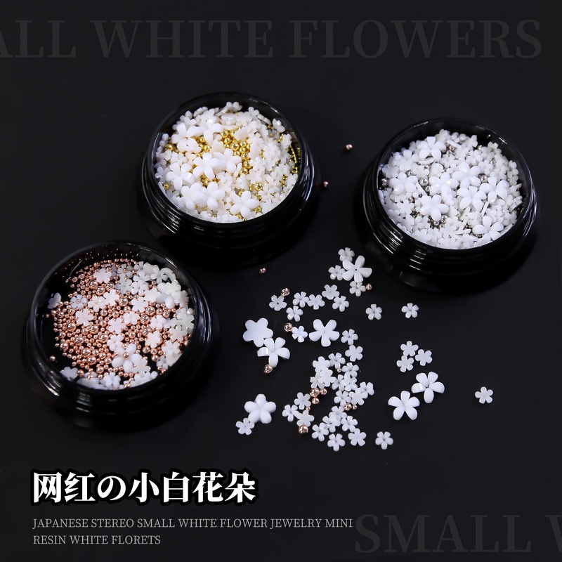 Phụ Kiện Trang Trí Móng Tay Nghệ Thuật Ba Chiều Hình Hoa Nhỏ Bằng Nhựa resin Phong Cách Nhật Bản ins