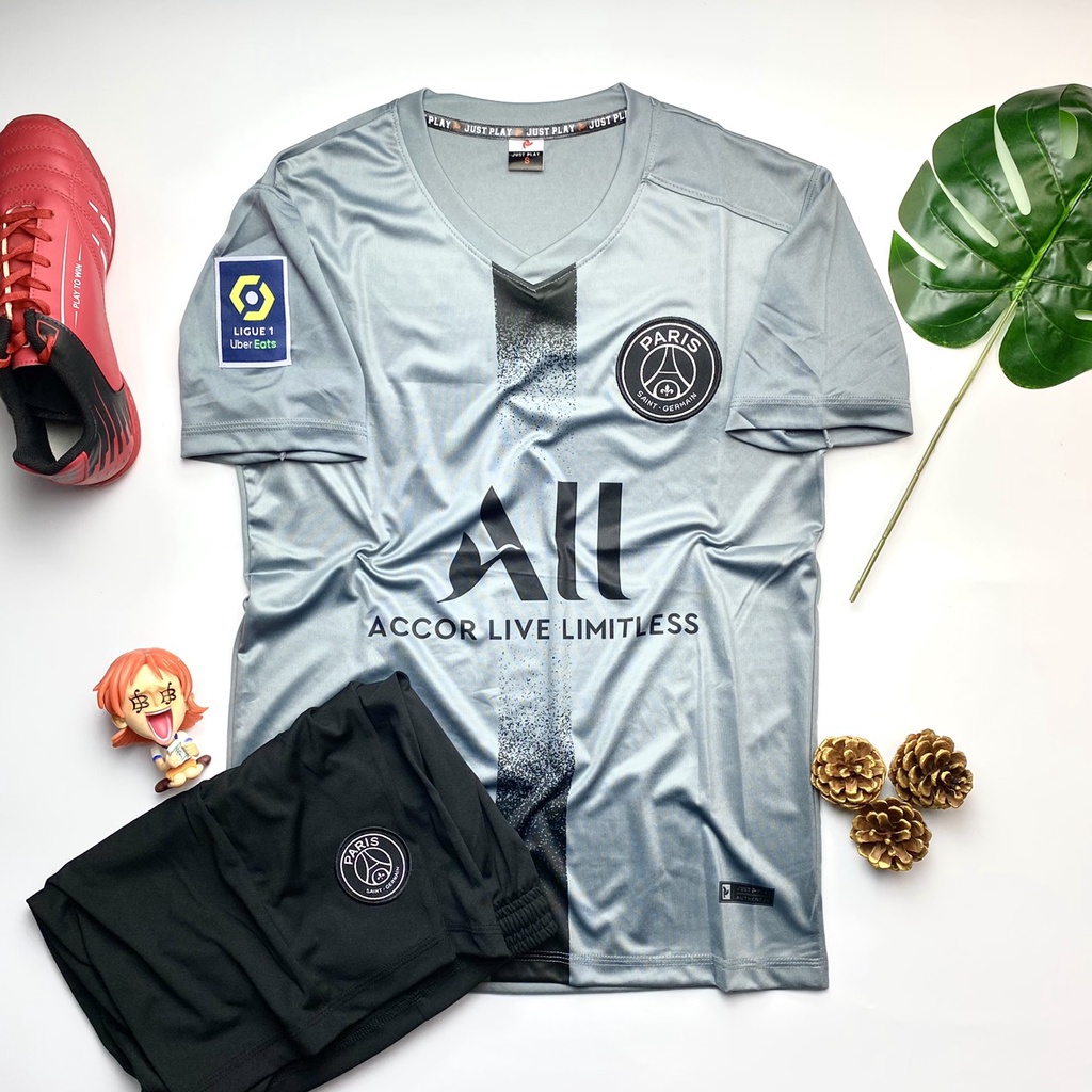 Bộ quần áo bóng đá Paris Saint-Germain xám JP - ViKi Sport