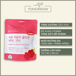 Kẹo Dẻo Gummy Collagen Lựu Boto Kẹo Dẻo Gummy Collagen Vitamin C Hàn Quốc 90g