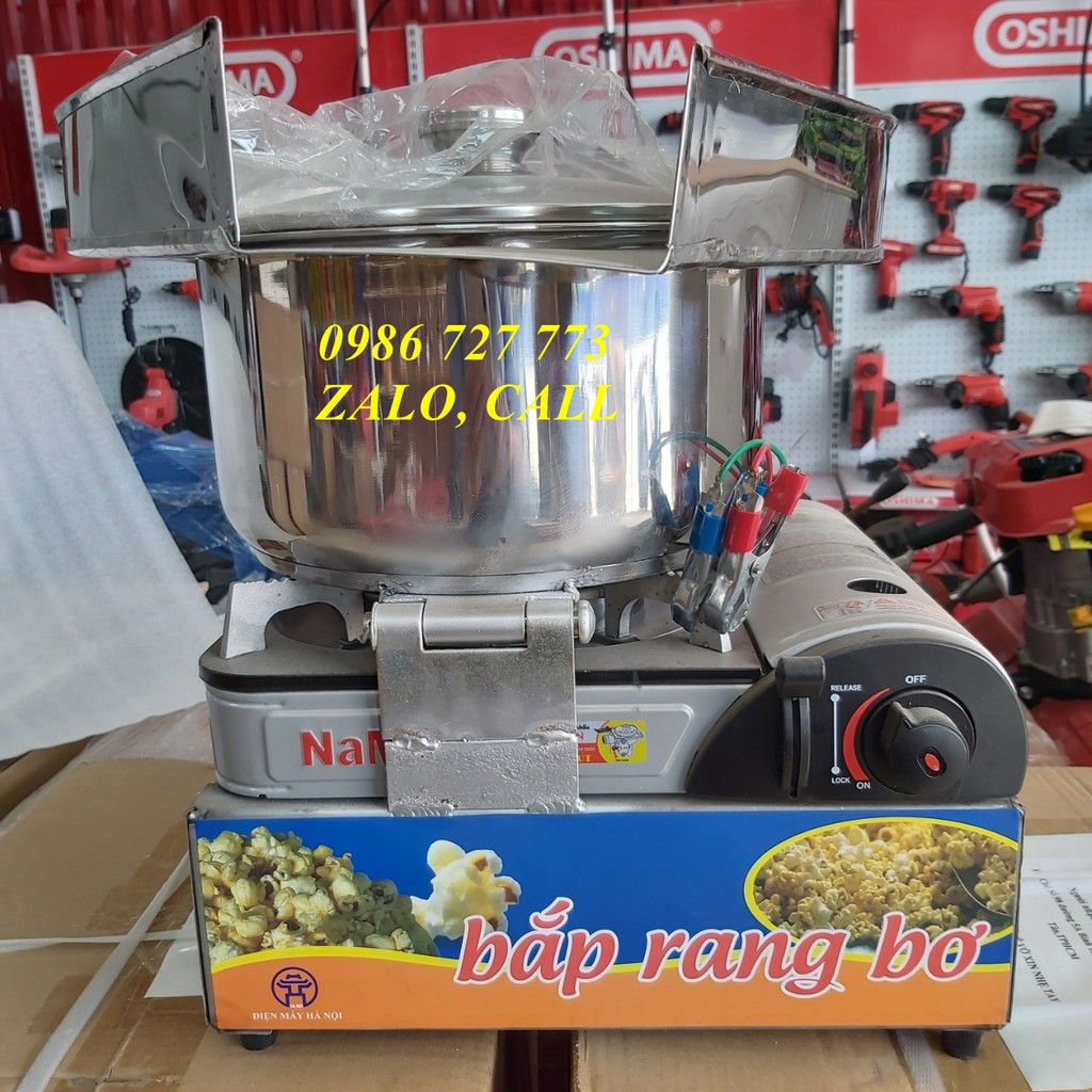 Máy nổ bắp rang bơ mini đời mới, máy làm bắp rang bơ