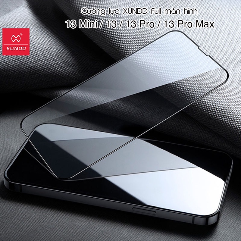 Cường lực XUNDD Full màn hình iPhone 15/14/13/12/11/X SERIES Nguyên seal, Nguyên hộp