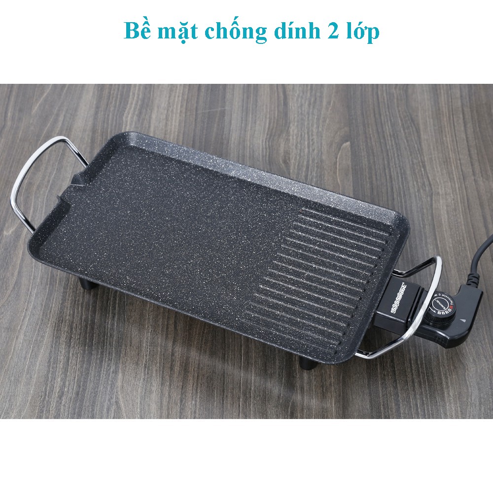 Bếp Nướng Điện Không Khói Sunhouse, Hàng Chính Hãng Sunhouse Công Suất 1600W, Bảo Hành 12 Tháng