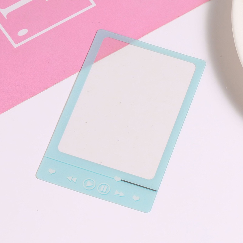Giá Đỡ Thẻ Polaroid Bằng Nhựa PVC Trong Suốt In Họa Tiết Sọc Caro Xinh Xắn