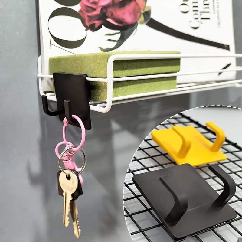 Móc nhựa cài kệ sắt/kệ inox treo phụ kiện đồ dùng (1 CÁI)