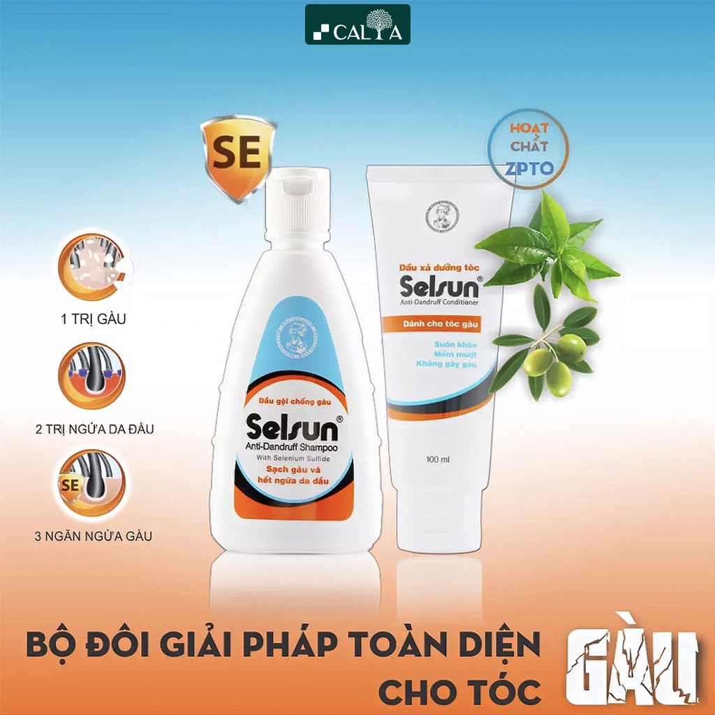 Dầu Gội Dầu Xả Selsun Sạch Gàu, Giảm Ngứa Và Nấm Da Đầu - Selsun Anti – Dandruff Shampoo 100ml