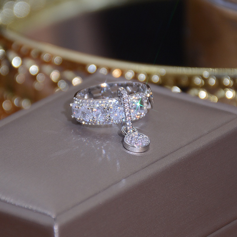 Nhẫn mở đính đá zircon tinh tế thời trang cho nữ