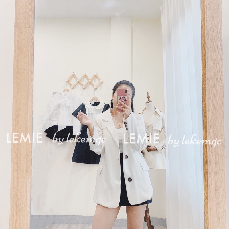 Áo Blazer Dài Tay Phong Cách Hàn Quốc K68 Hàng Có Sẵn,Áo Vest Nữ Khuy Tay Ảnh Thật Video Lemie By Lekemqc