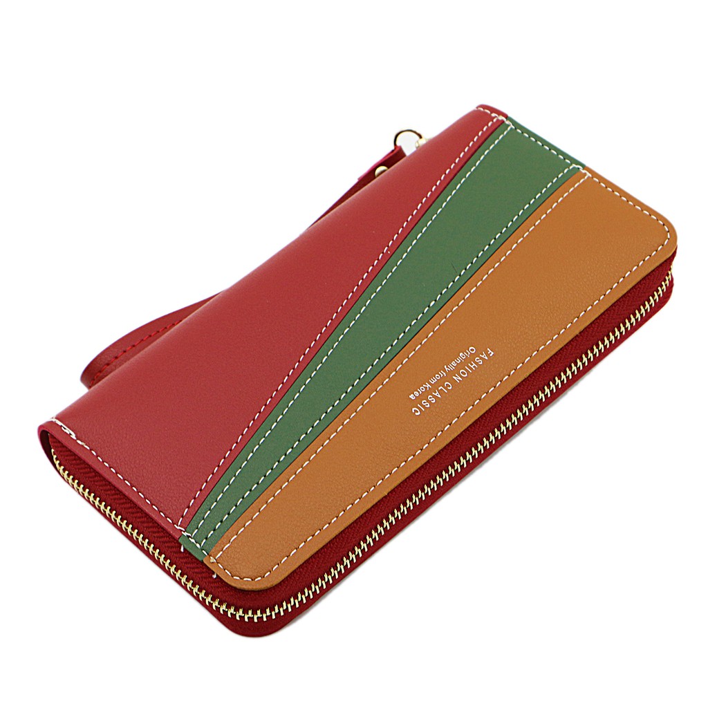 Ví cầm tay nữ thời trang ví bóp tiền nữ dáng dài da Pu cao cấp HABALADY  V1023