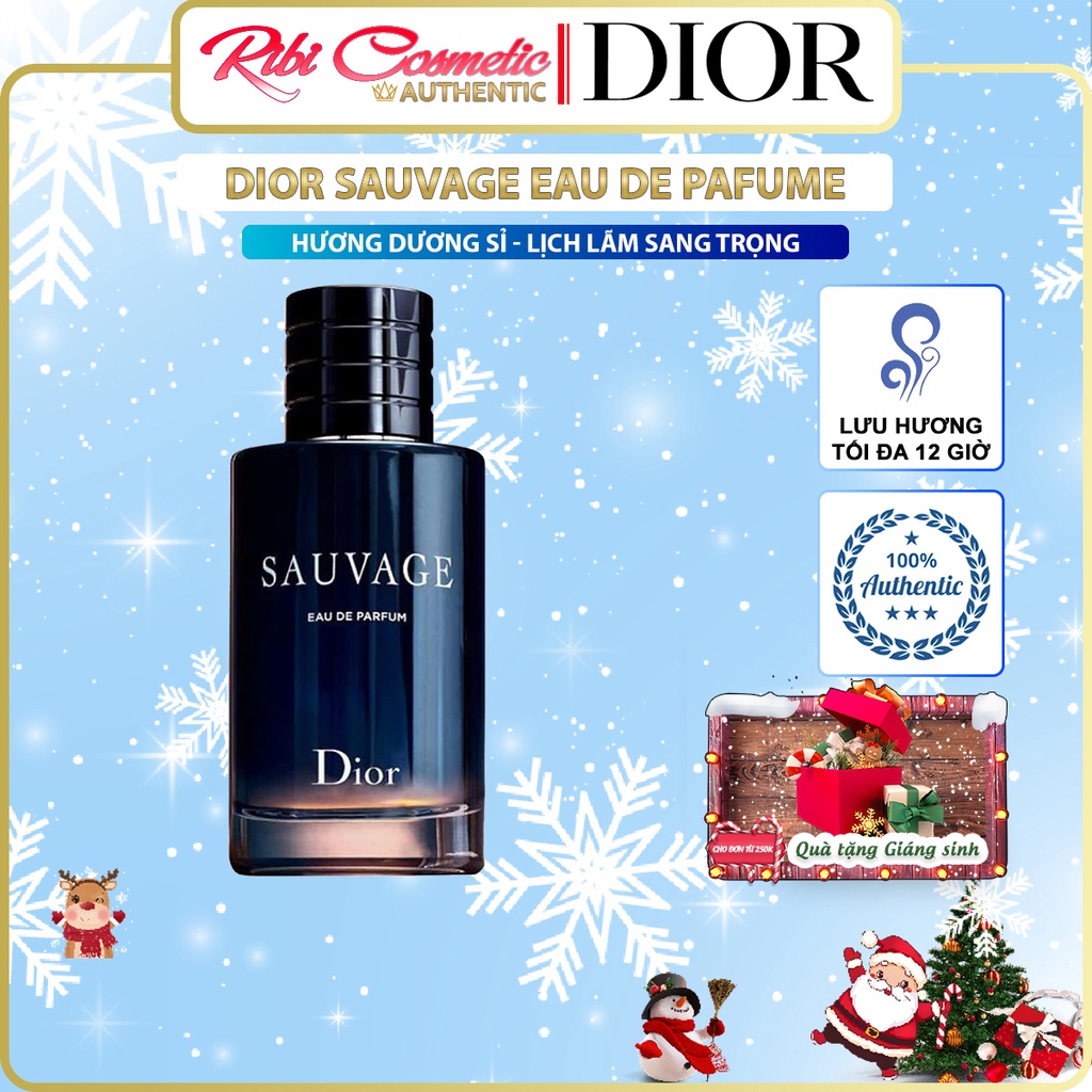Nước Hoa Nam Dior Sauvage EDP Nam tính Mạnh mẽ Cuốn hút Thơm Lưu hương lâu 6 - 8 giờ (Mẫu thử) Ribi cosmetics