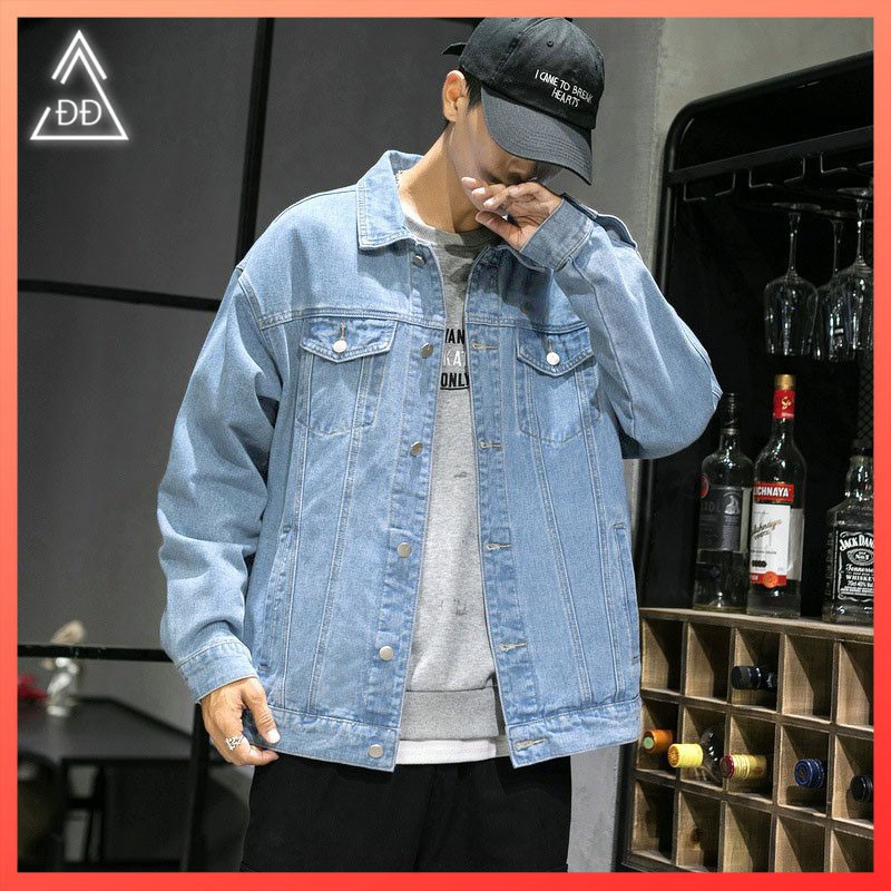 Áo khoác jean nam nữ Unisex xanh rách - xanh trơn cặp đôi Gali sang trọng đẳng cấp CHI079
