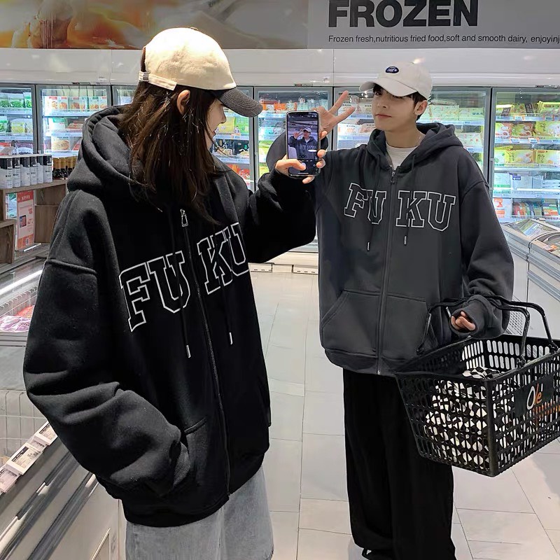 Áo khoác NỈ cặp đôi nam nữ JUKI siêu hot