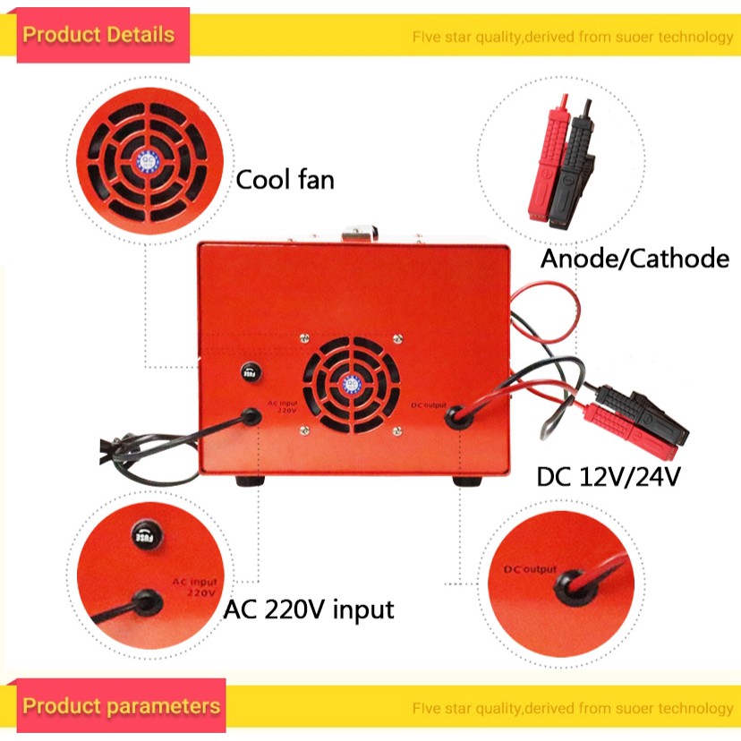 Sạc bình ắc quy nhanh thông minh 30A 12V 24V A03-1224