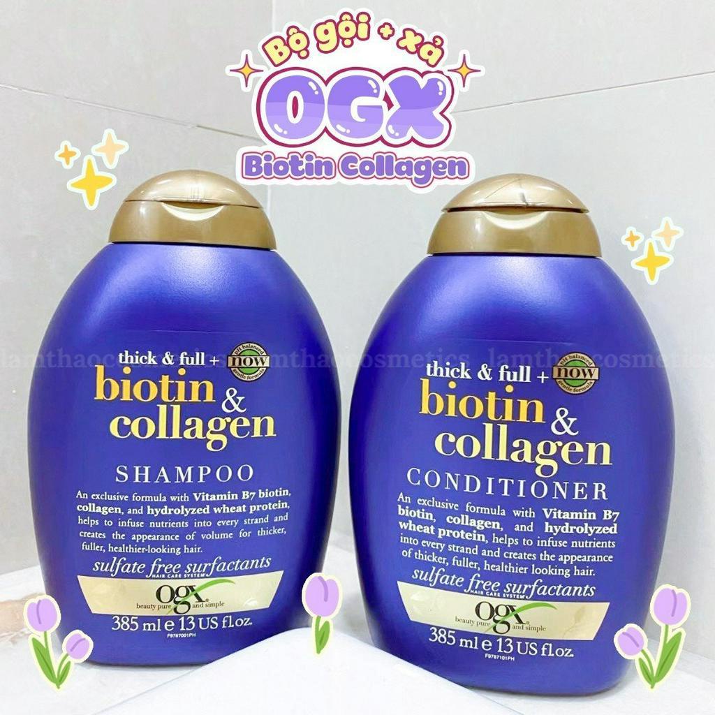 Dầu Gội Làm Dày Tóc OGX Biotin &amp; Collagen Thick &amp; Full + Biotin &amp; Collagen Shampoo