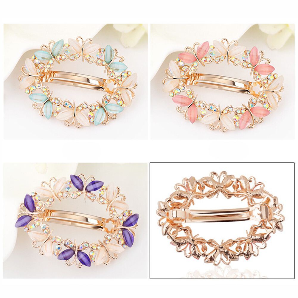 Kẹp Tóc Đính Đá Hình Hoa Và Bướm