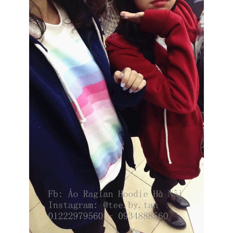 Áo Hoodie Khoác Đỏ đô