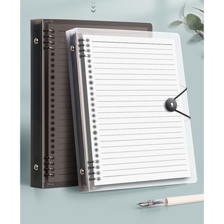 Bìa sổ còng bì thư binder nhựa cứng A5 B5 20 26 lỗ đen trắng
