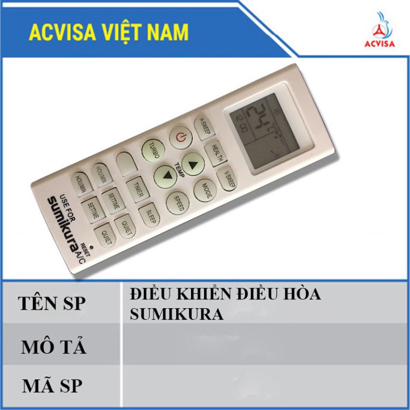 ĐIỀU KHIỂN ĐIỀU HÒA SUMIKURA (Hàng tốt - Giá rẻ)