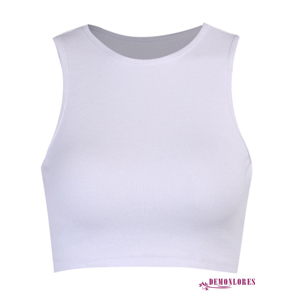 Áo Croptop Không Tay Màu Trơn Thời Trang Cho Nữ